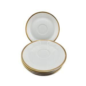 Vintage Hutschenreuther Porcelain Espresso Cup Saucers Noblesse Pattern Set of 6